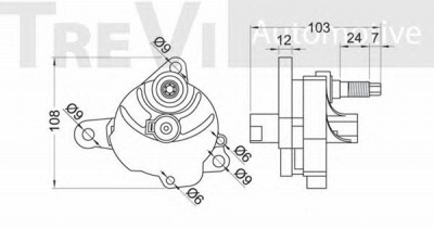 TREVI AUTOMOTIVE ta1517 -  Натяжная планка, поликлиновой ремень